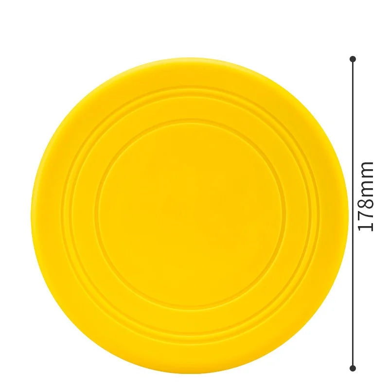 7 Colors Silicone Flying Saucer Interactive Dog Cat Toy Chew Resistant Flying Discs for Puppy Training Fun Pet Supplies