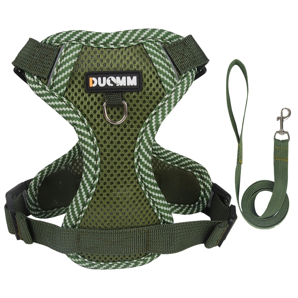 Cat Harness Dog Leash Breathable Mesh Spring Summer Pet Supplies Reflective Outdoor Walk Soft Cat Comfortable Puppy Harness