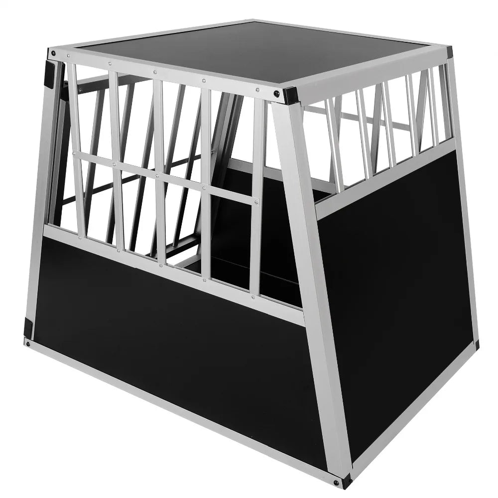 White Black Aluminum Dog Cage Travel  Transport Cage with 1 Door for Pet Dog Cage Pet Supplies House Home