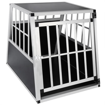 White Black Aluminum Dog Cage Travel  Transport Cage with 1 Door for Pet Dog Cage Pet Supplies House Home