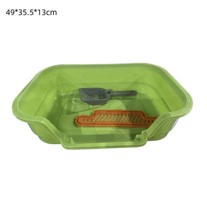 Large Capacity Multifunctional Cat Potty Semi Enclosed Anti-Splash Odor-Resistant Ventilated Cat Toilet Garbage Bin Pet Supplies
