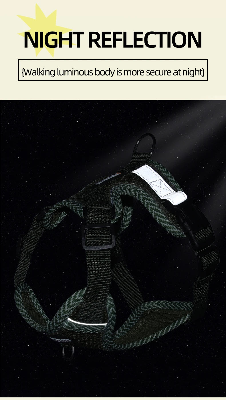 Cat Harness Dog Leash Breathable Mesh Spring Summer Pet Supplies Reflective Outdoor Walk Soft Cat Comfortable Puppy Harness
