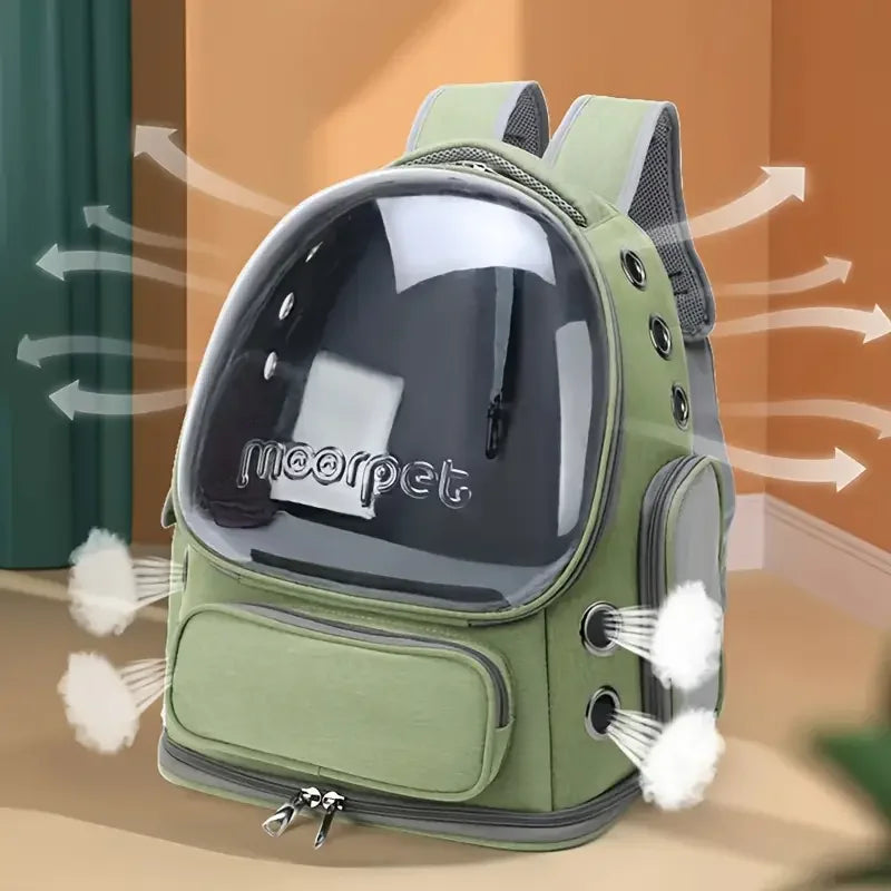 1pc Transparent Pet Carrier Bag Outdoor Travel Backpack for Cats Small Dogs Breathable Ventilated Cat Carrying Bag Pet Supplies