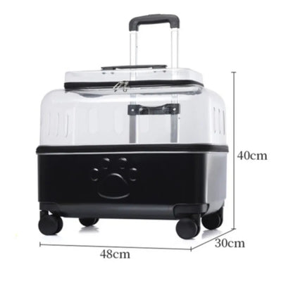 Cat Bag Breathable Outside Travel Pull Rod Pet Bags Portable Transparent Cats Handbag Silent Smooth Pet Supplies Products