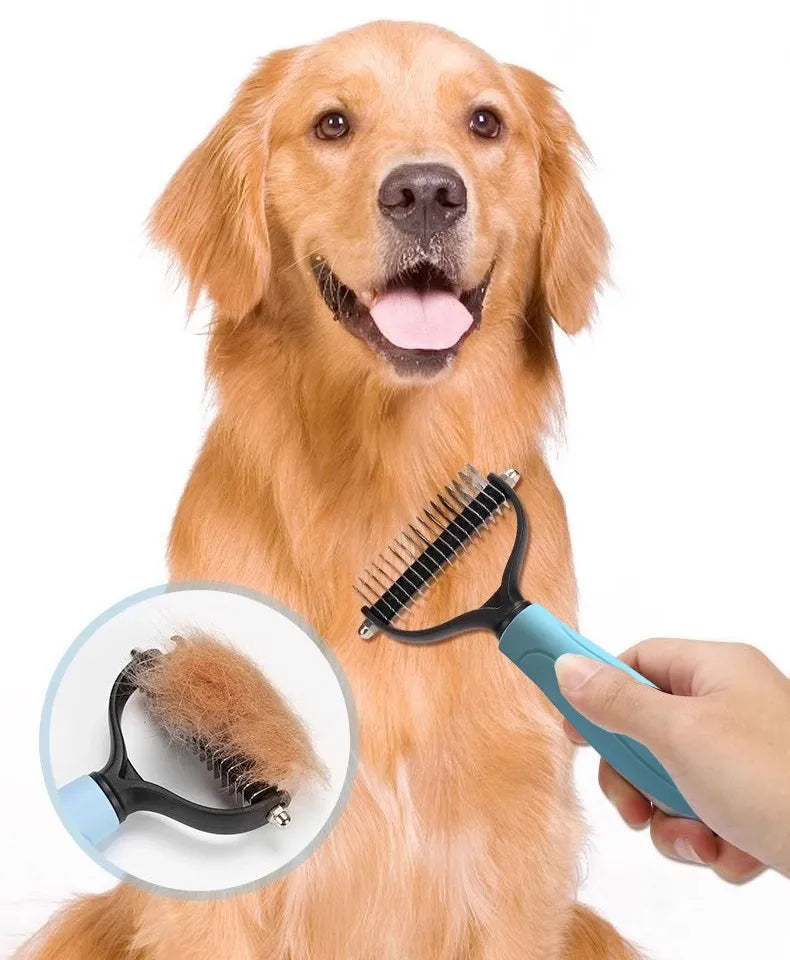 Dog Comb Knife Dog Brush Pet Hair Remover Stainless Steel Combs for Dogs Hair Knot Cleaning Massage Cat Brush Comb Pet Supplies