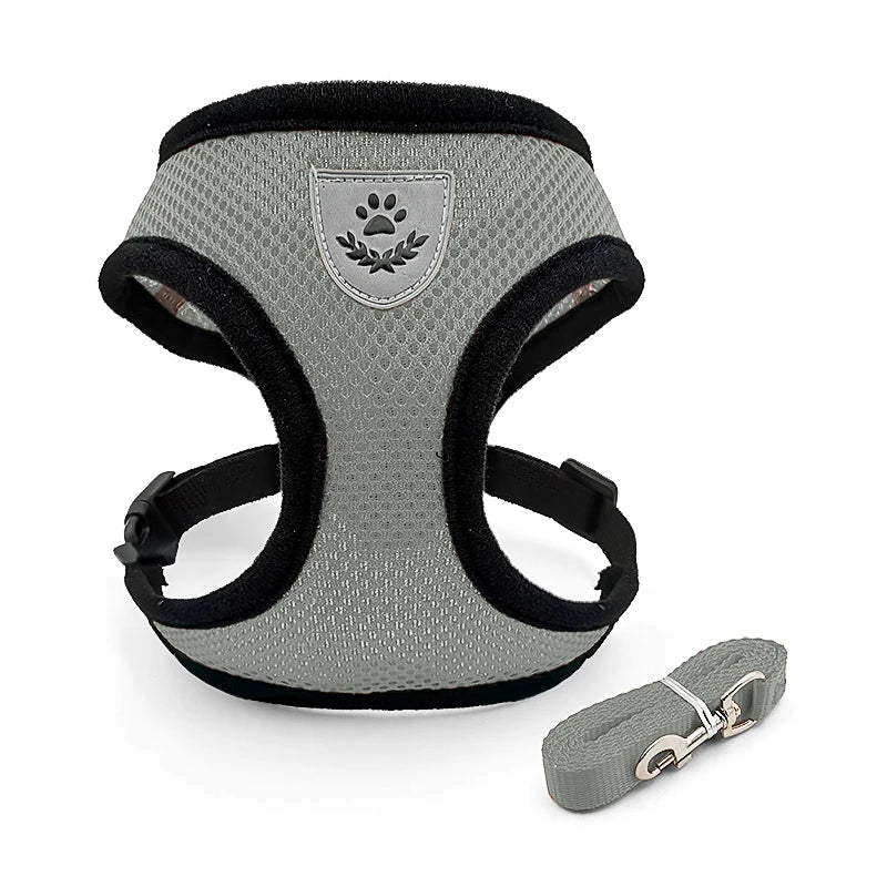 Adjustable Dog Harness for Small Medium Dogs Cats Breathable Pet Vest Harnesses And Leash Set For Pomeranian Pets Accessories