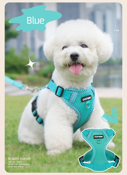 Cat Harness Dog Leash Breathable Mesh Spring Summer Pet Supplies Reflective Outdoor Walk Soft Cat Comfortable Puppy Harness