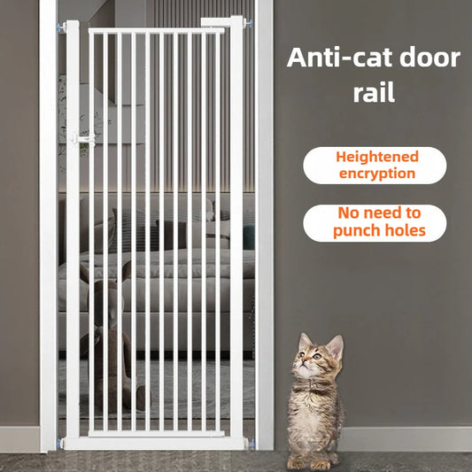 High 150CM Indoor Cat Fence Barrier Anti Jump Escape Cats Fences Isolation Gate Cats Containment Carbon Steel Pet Supplies