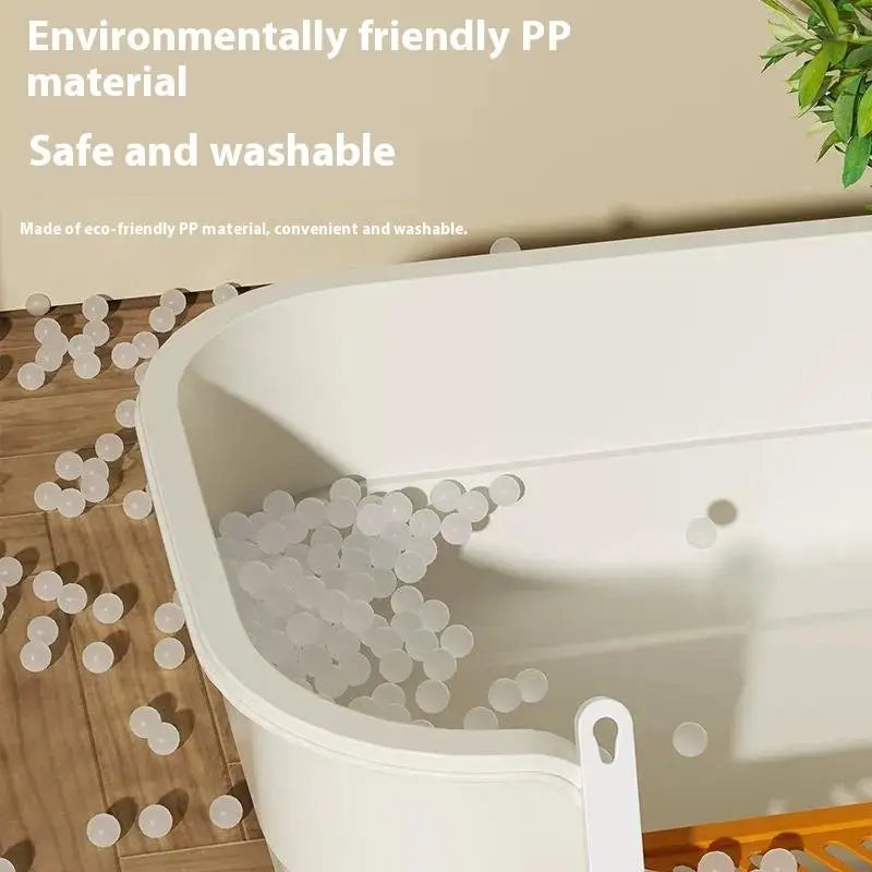 Large Capacity Multifunctional Cat Potty Semi Enclosed Anti-Splash Odor-Resistant Ventilated Cat Toilet Garbage Bin Pet Supplies