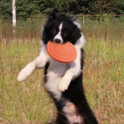 7 Colors Silicone Flying Saucer Interactive Dog Cat Toy Chew Resistant Flying Discs for Puppy Training Fun Pet Supplies