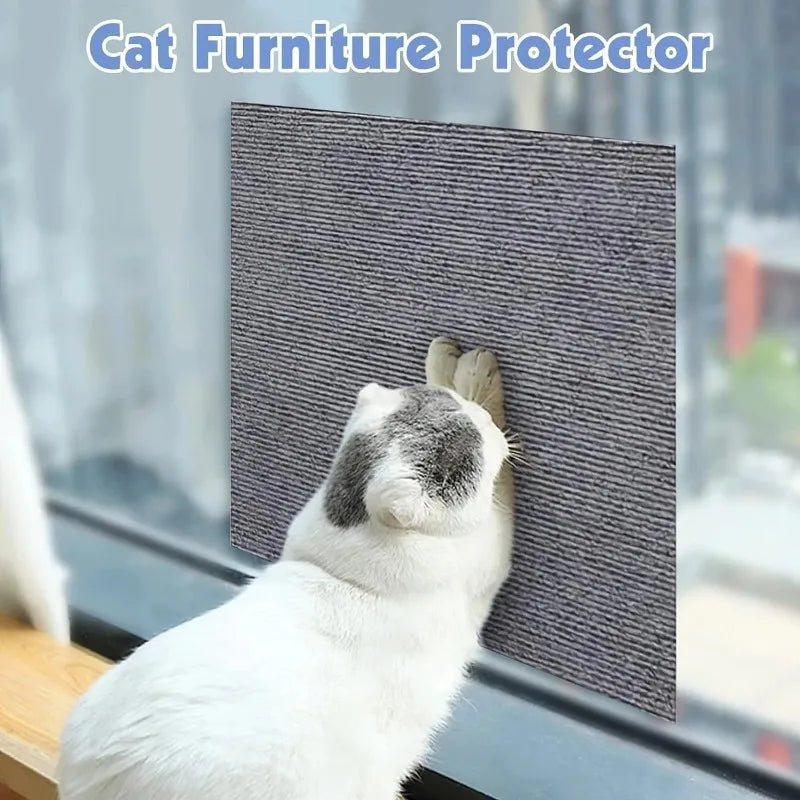 1/5PCS Cat Scratching Mats Self-adhesive Wall Tape Trimmable Cat Climbing Carpet Furniture Protection Stickers Home Pet Supplies