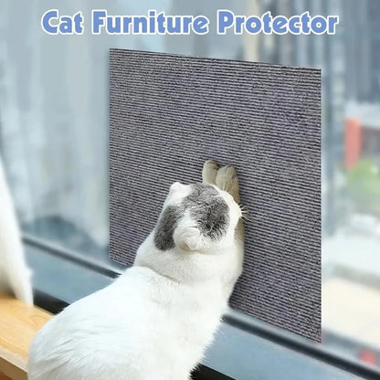 1/5PCS Cat Scratching Mats Self-adhesive Wall Tape Trimmable Cat Climbing Carpet Furniture Protection Stickers Home Pet Supplies