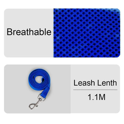 Adjustable Dog Harness for Small Medium Dogs Cats Breathable Pet Vest Harnesses And Leash Set For Pomeranian Pets Accessories