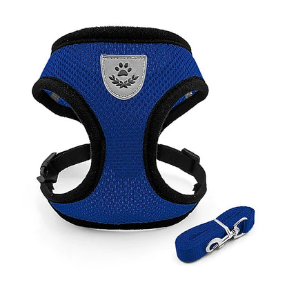 Adjustable Dog Harness for Small Medium Dogs Cats Breathable Pet Vest Harnesses And Leash Set For Pomeranian Pets Accessories