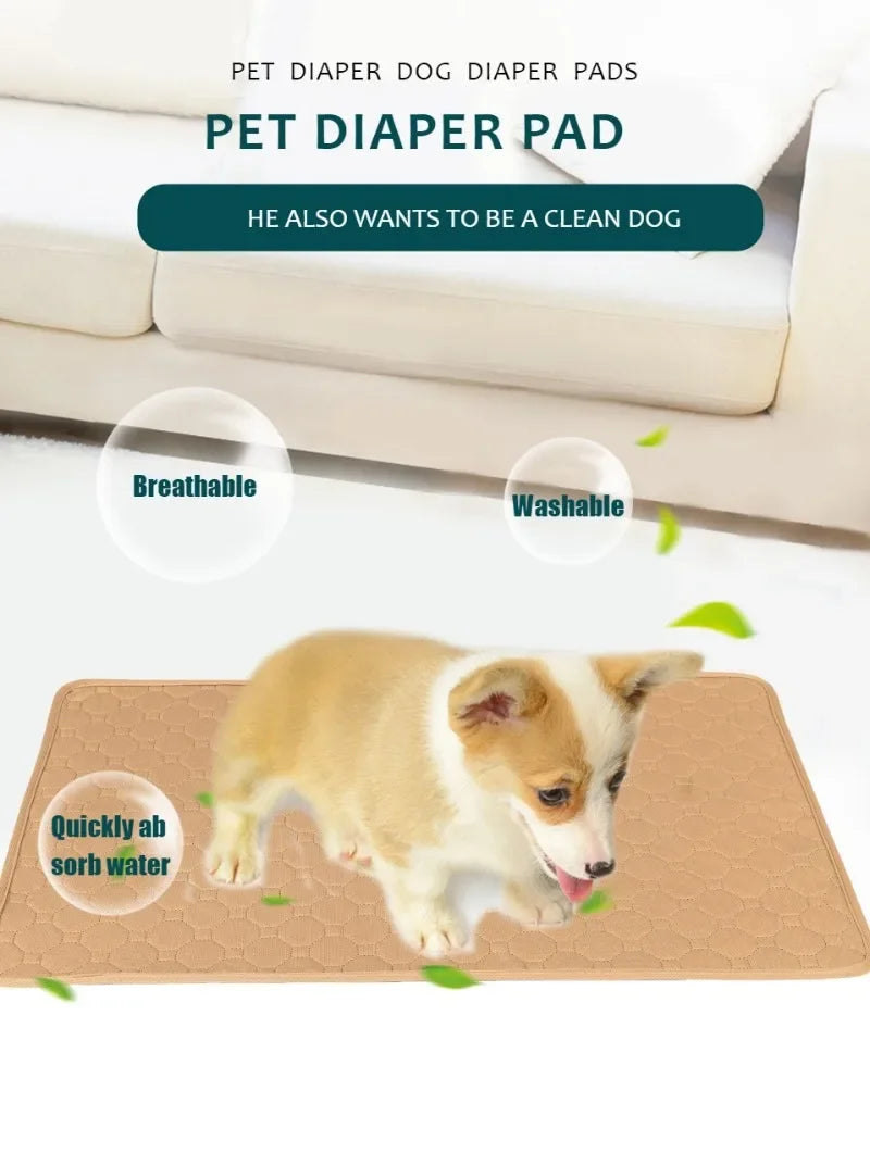 Dog Pee Reusable Pad Blanket Absorbent Diaper Washable Puppy Training Pad Pet Bed Urine Mat for Pet Car Seat Cover Pet Supplies