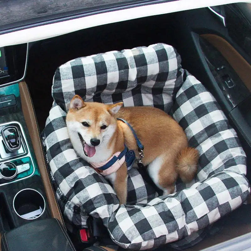 Pet Car Safety Seat Bed Pad Kennel Removable Washable Pet Supplies Four Season Universal Outdoors Traveling Indoor Dog Car Seat