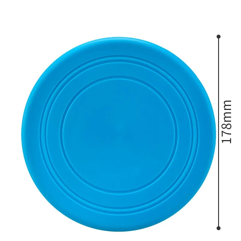 7 Colors Silicone Flying Saucer Interactive Dog Cat Toy Chew Resistant Flying Discs for Puppy Training Fun Pet Supplies