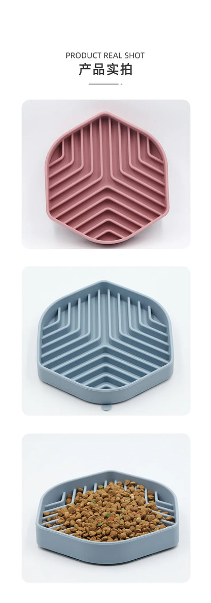 Silicone Slow Food Pad Suction Cup Anti Choking Cat Slow Food Bowl  Dog Licking Plate Pad Pet Slow Food Plate Pet supplies