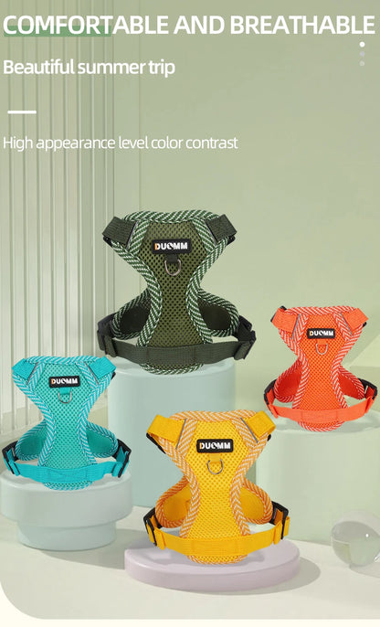 Cat Harness Dog Leash Breathable Mesh Spring Summer Pet Supplies Reflective Outdoor Walk Soft Cat Comfortable Puppy Harness