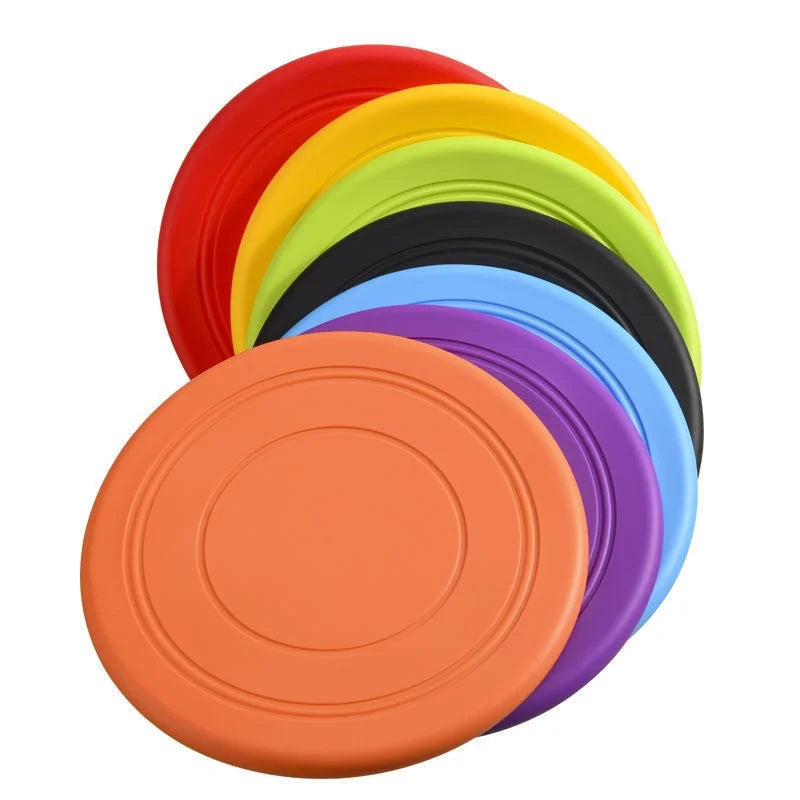 7 Colors Silicone Flying Saucer Interactive Dog Cat Toy Chew Resistant Flying Discs for Puppy Training Fun Pet Supplies