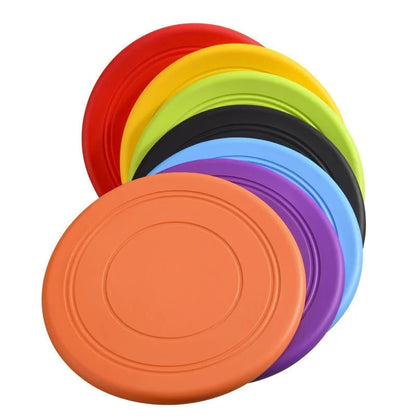 7 Colors Silicone Flying Saucer Interactive Dog Cat Toy Chew Resistant Flying Discs for Puppy Training Fun Pet Supplies