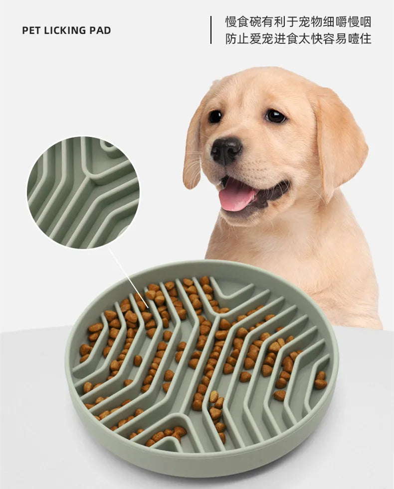 Silicone Slow Food Pad Suction Cup Anti Choking Cat Slow Food Bowl  Dog Licking Plate Pad Pet Slow Food Plate Pet supplies
