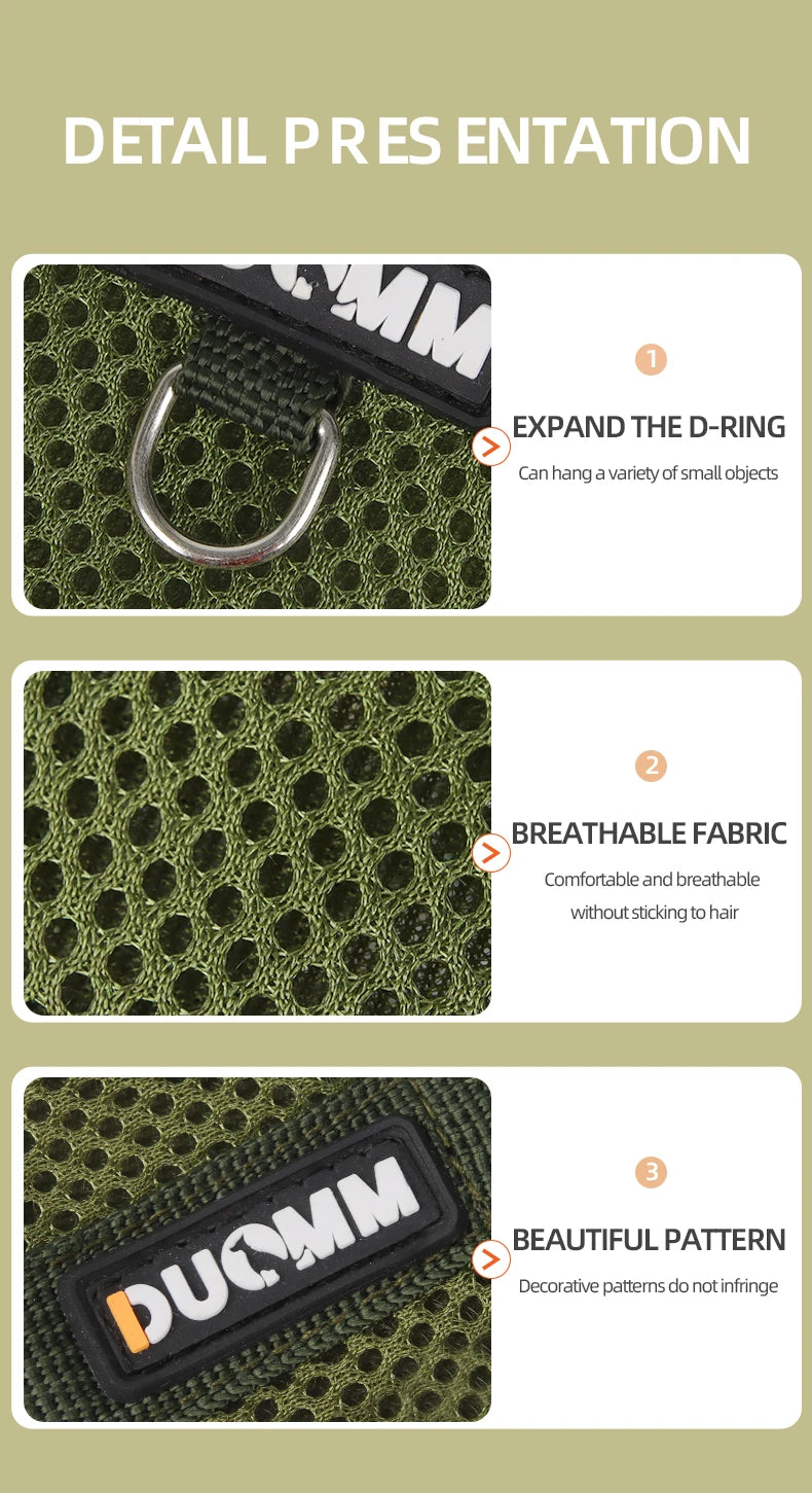Cat Harness Dog Leash Breathable Mesh Spring Summer Pet Supplies Reflective Outdoor Walk Soft Cat Comfortable Puppy Harness