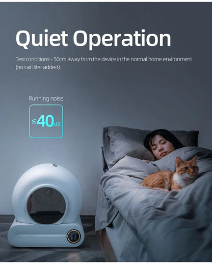 EU Stock Fully Automatic Smart Cat Litter Box Self-cleaning Large Capacity Cat Toilet APP Smart Control,Pet Supplies