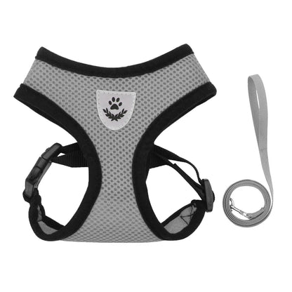 Adjustable Dog Harness for Small Medium Dogs Cats Breathable Pet Vest Harnesses And Leash Set For Pomeranian Pets Accessories