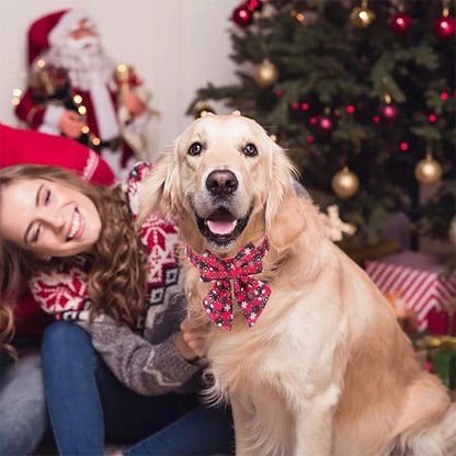 Christmas Tie for Dogs and Cats, Snowflake Dog Collar, Christmas Pet Accessories, Pet Supplies