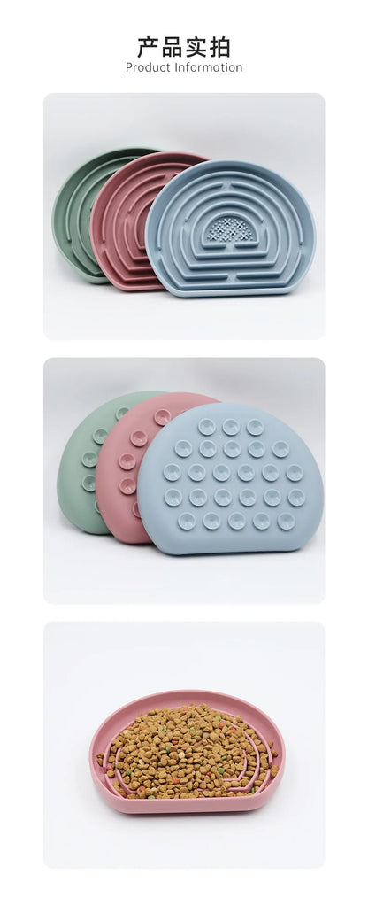 Silicone Slow Food Pad Suction Cup Anti Choking Cat Slow Food Bowl  Dog Licking Plate Pad Pet Slow Food Plate Pet supplies