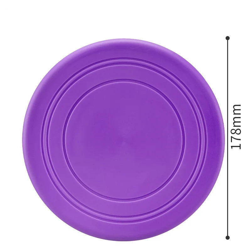 7 Colors Silicone Flying Saucer Interactive Dog Cat Toy Chew Resistant Flying Discs for Puppy Training Fun Pet Supplies