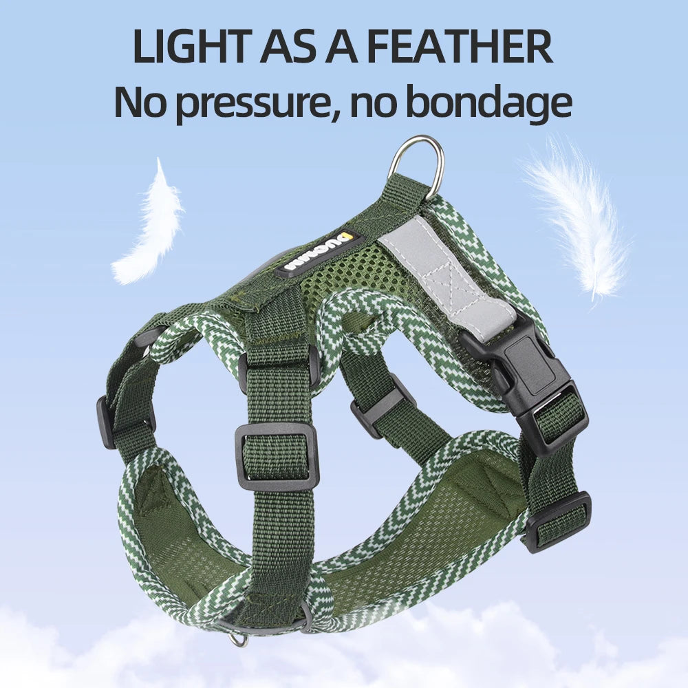 Cat Harness Dog Leash Breathable Mesh Spring Summer Pet Supplies Reflective Outdoor Walk Soft Cat Comfortable Puppy Harness