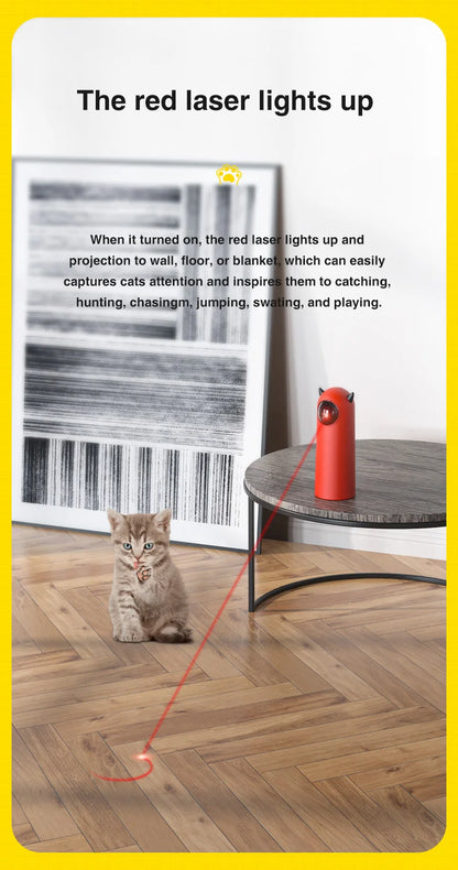 Automatic Cat Laser Toys Interactive Smart Teasing 360 Irregular Rotation Cat Exercise Sports Handheld Electronic Cat Toys