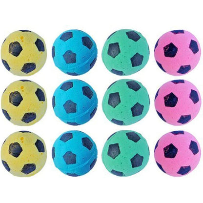 4pcs Cat Toys Latex Foam Ball Interactive Chasing Self Entertainment Teething Toys Soft Comfortable Fast Rebound Pet Supplies