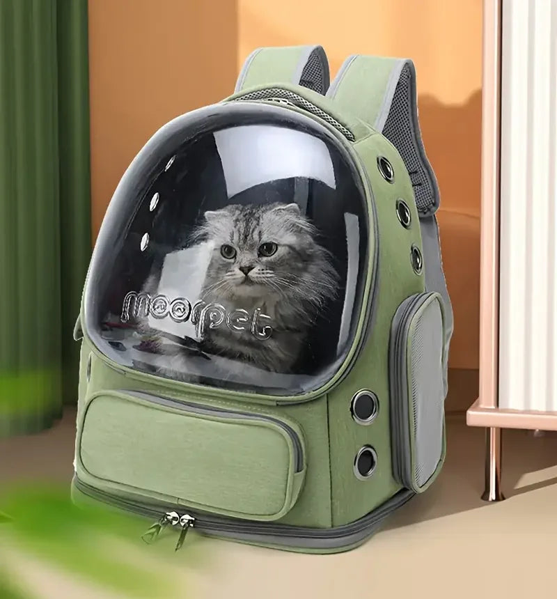 1pc Transparent Pet Carrier Bag Outdoor Travel Backpack for Cats Small Dogs Breathable Ventilated Cat Carrying Bag Pet Supplies