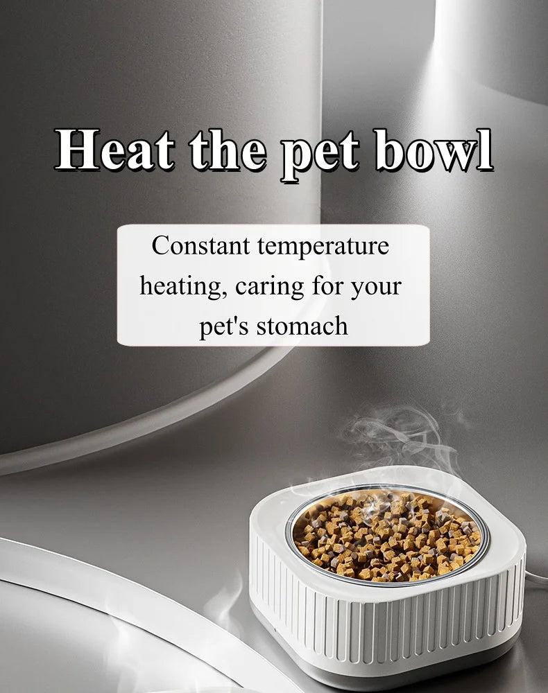 Pet Heating Bowl for Water/Food Cat Bowl Heating Noiseles Keep Warming Dog Water Bowls Winter Constant-temperature Pet Supplies
