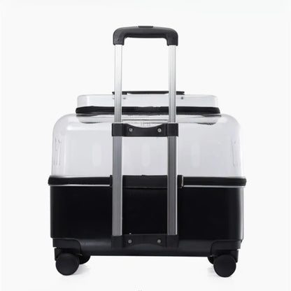 Cat Bag Breathable Outside Travel Pull Rod Pet Bags Portable Transparent Cats Handbag Silent Smooth Pet Supplies Products