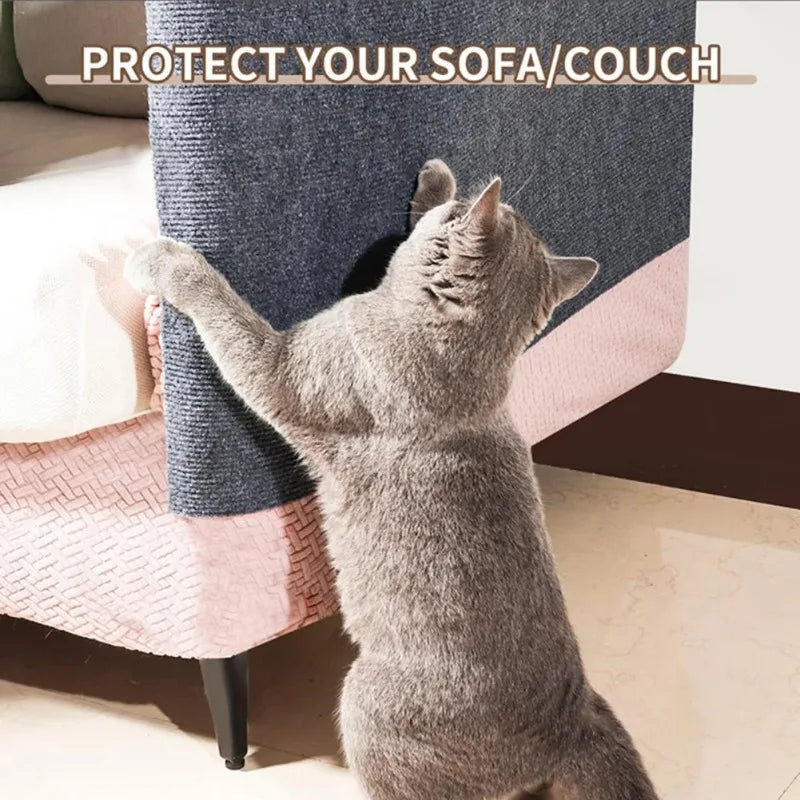 1/5PCS Cat Scratching Mats Self-adhesive Wall Tape Trimmable Cat Climbing Carpet Furniture Protection Stickers Home Pet Supplies