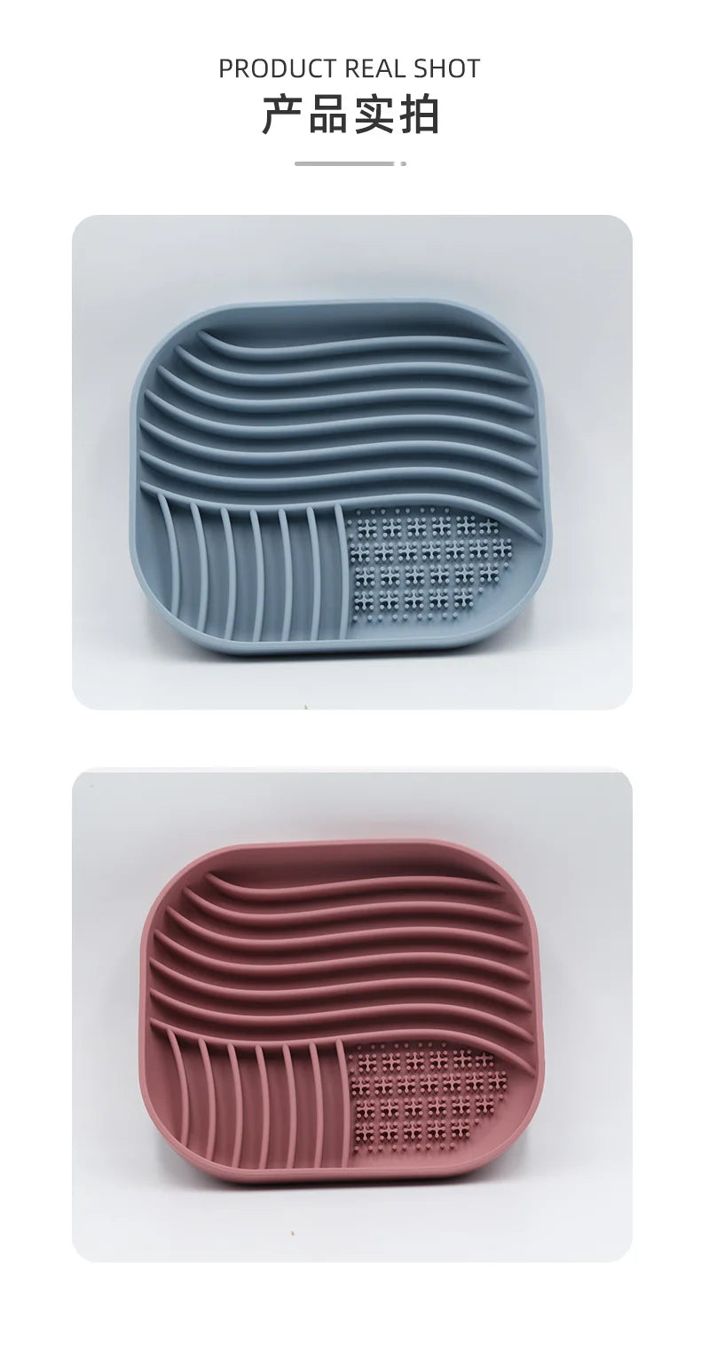 Silicone Slow Food Pad Suction Cup Anti Choking Cat Slow Food Bowl  Dog Licking Plate Pad Pet Slow Food Plate Pet supplies