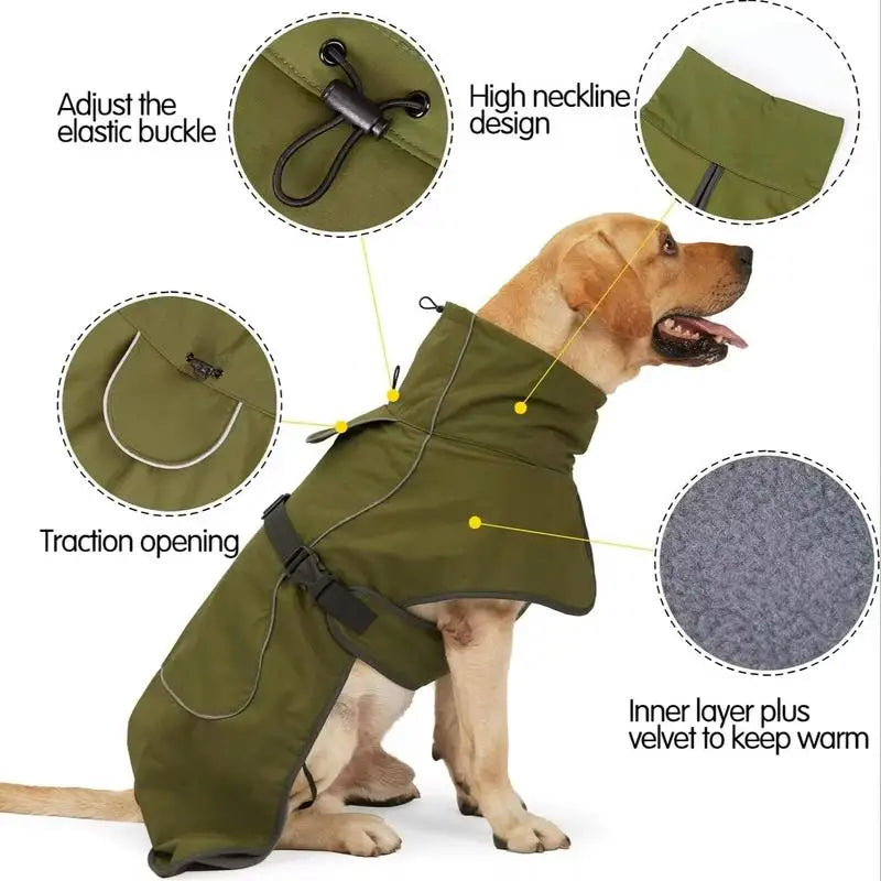Waterproof Dog Winter Jacket, Reflective Windproof Warm Dog Jacket, Pet Supplies for Small Medium Large Dogs,the Warmest Gift fo