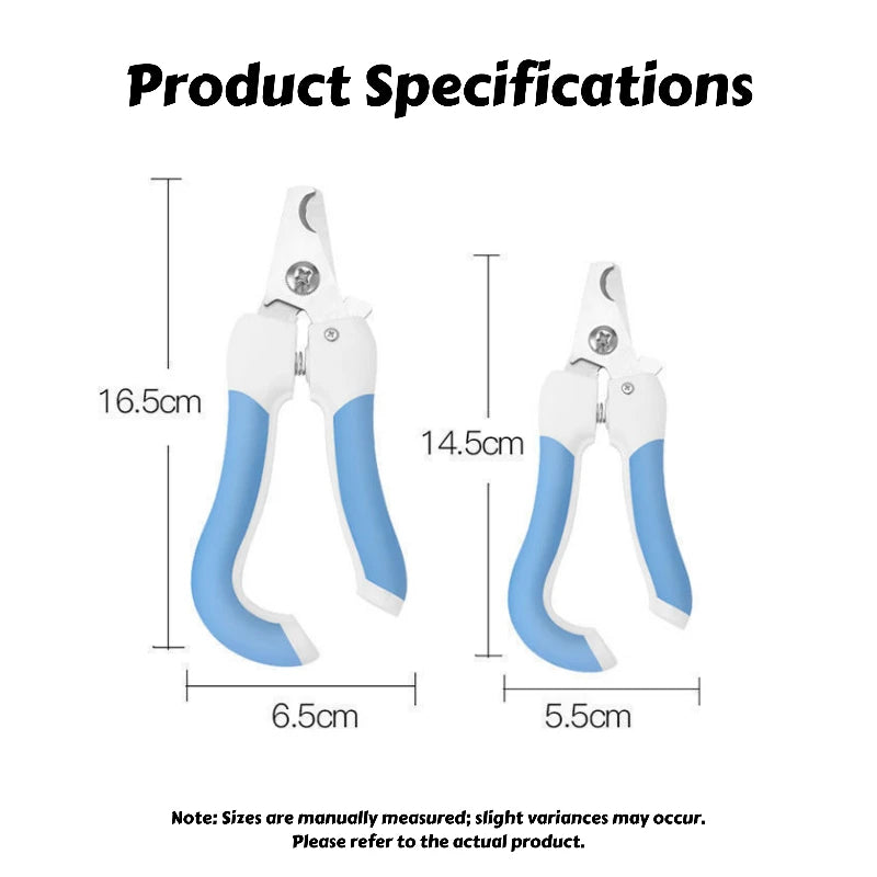 Curved Blade Pet Nail Clippers – Large & Small Sizes with Comfort-Grip Handle, Safe Trimming Tool for Big Dogs and Cats Grooming