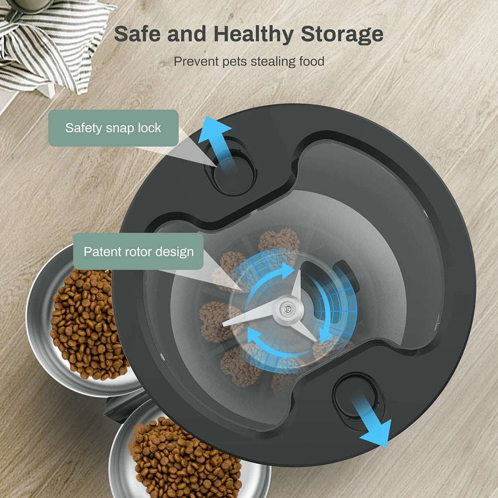 4L Automatic Pet Feeder Smart Dispenser For Cats And Dogs, Stainless Steel Bowl, Timed And Quantitative Feeding Pet Supplies