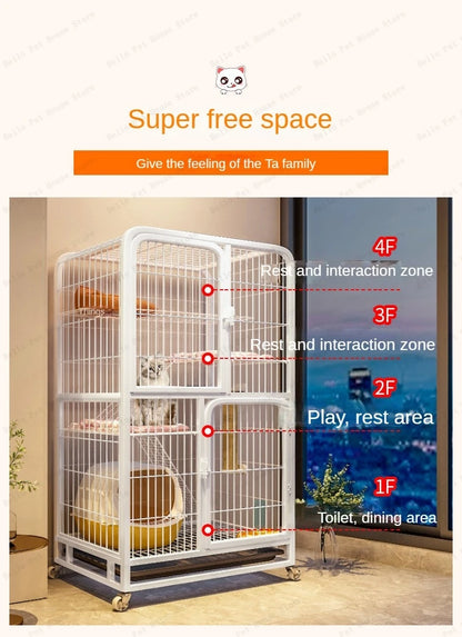 Cat Carrier Home Indoor Extra Large Free Space Cat Villa Multi-storey Luxury Cat Nest Multifunctional Pet Cage pet supplies