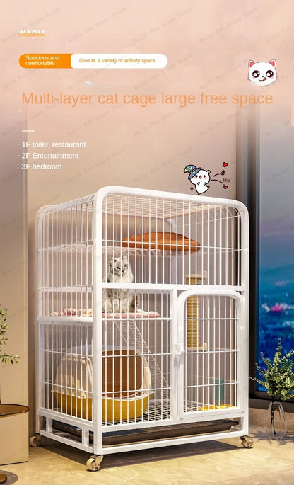 Cat Carrier Home Indoor Extra Large Free Space Cat Villa Multi-storey Luxury Cat Nest Multifunctional Pet Cage pet supplies