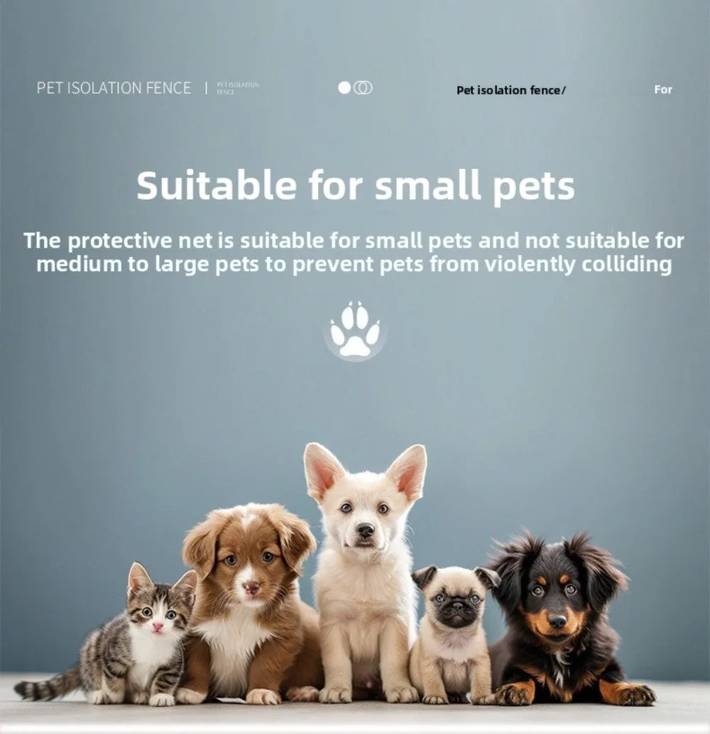 Retractable Barrier Fences Mesh Design Higher Design Mesh Stairs Gate Easy Install Punch-Free Dog Safety Fence Pet Supplies