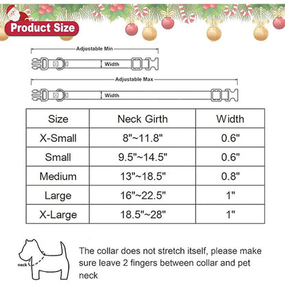 Christmas Tie for Dogs and Cats, Snowflake Dog Collar, Christmas Pet Accessories, Pet Supplies