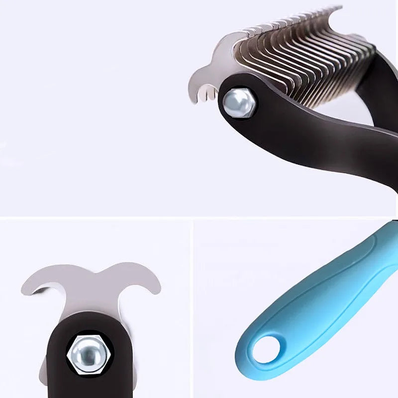 Dog Comb Knife Dog Brush Pet Hair Remover Stainless Steel Combs for Dogs Hair Knot Cleaning Massage Cat Brush Comb Pet Supplies