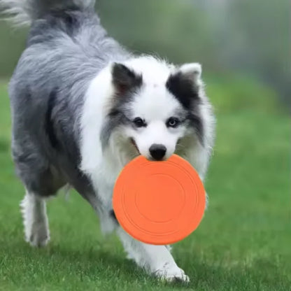7 Colors Silicone Flying Saucer Interactive Dog Cat Toy Chew Resistant Flying Discs for Puppy Training Fun Pet Supplies
