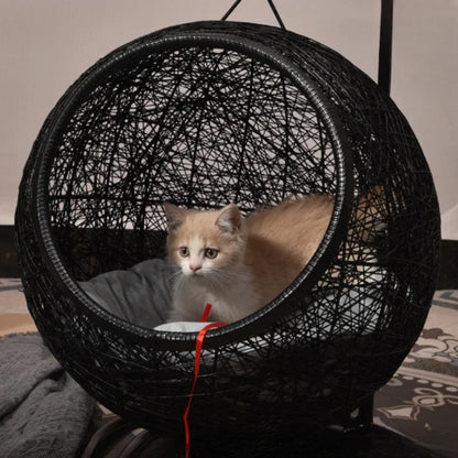 Cat Hanging Basket Hammock Cat Nest Semi-enclosed Pet Furniture Luxury Cat Bed Pet Supplies Pet Toys